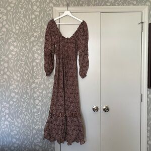 Slow Sunday Brown Paisley Dress